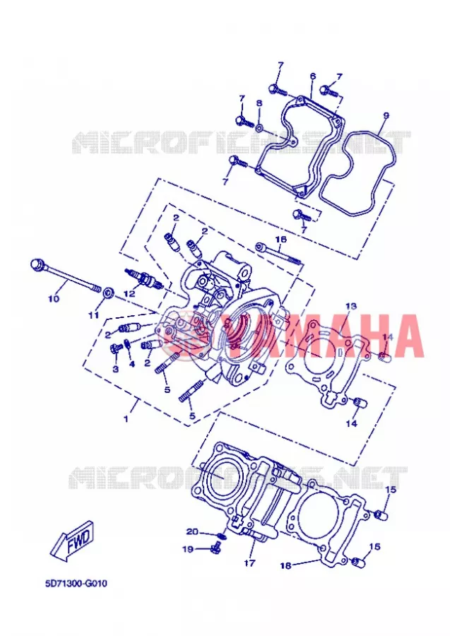 CULASSE Yamaha MOTO 125 2012 R125  YZF-R125