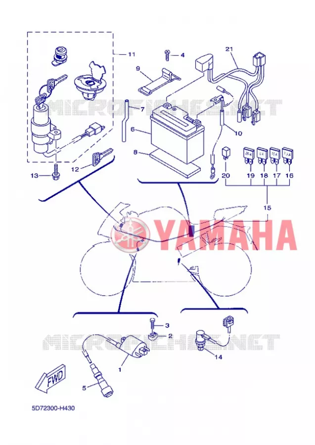 PARTIE ELECTRIQUE 1 Yamaha MOTO 125 2012 R125  YZF-R125