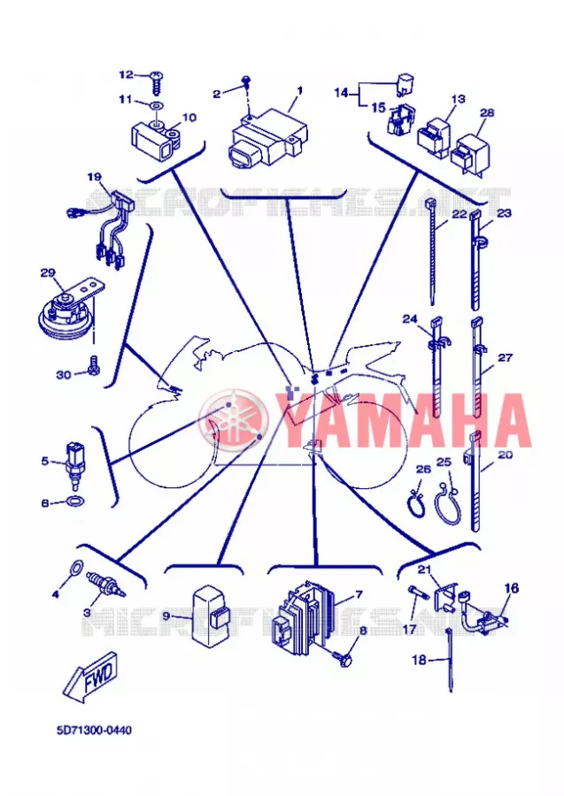 PARTIE ELECTRIQUE 2 Yamaha MOTO 125 2012 R125  YZF-R125