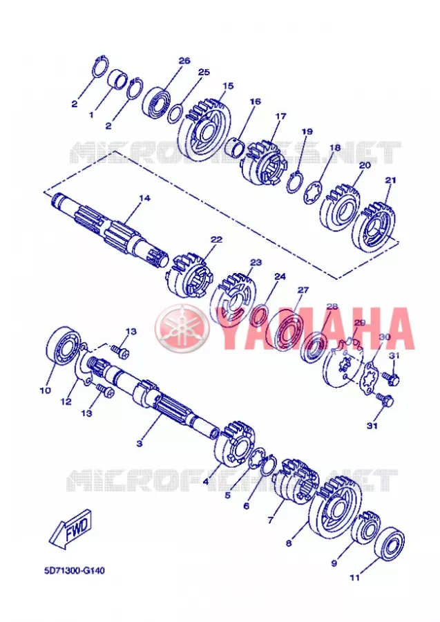 TRANSMISSION Yamaha MOTO 125 2012 R125  YZF-R125