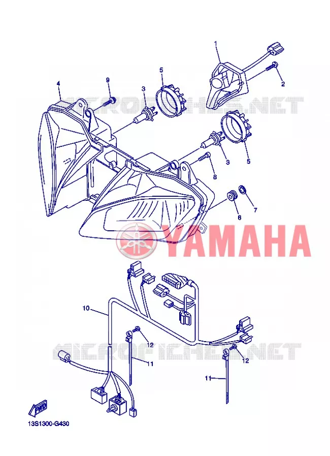 PHARE  Yamaha MOTO 600 2012 R6  YZF-R6