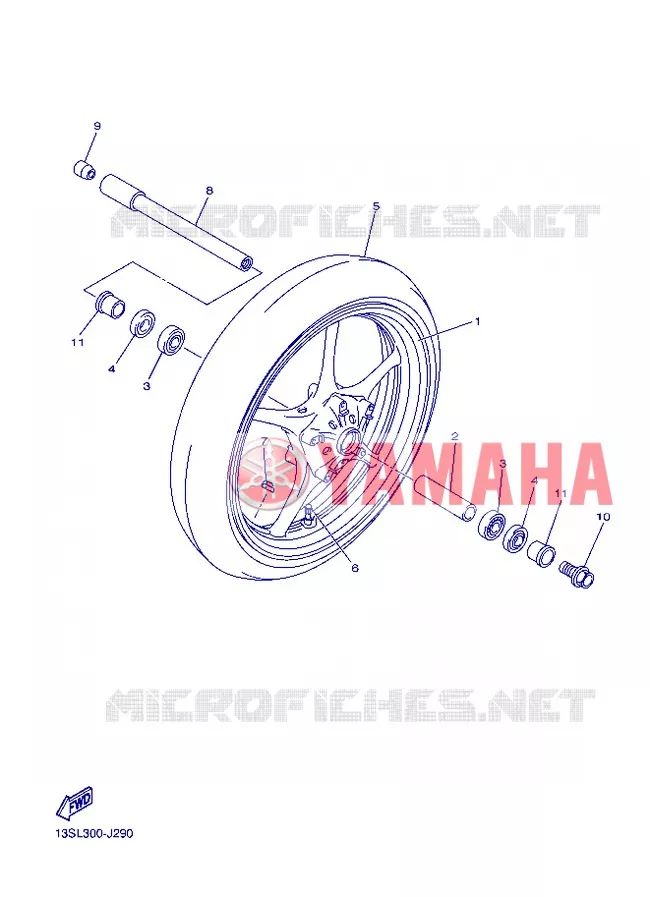 ROUE AVANT Yamaha MOTO 600 2012 R6  YZF-R6
