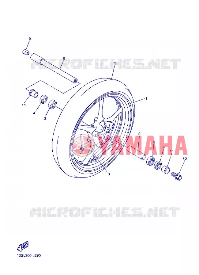 ROUE AVANT Yamaha MOTO 600 2012 R6  YZF-R6