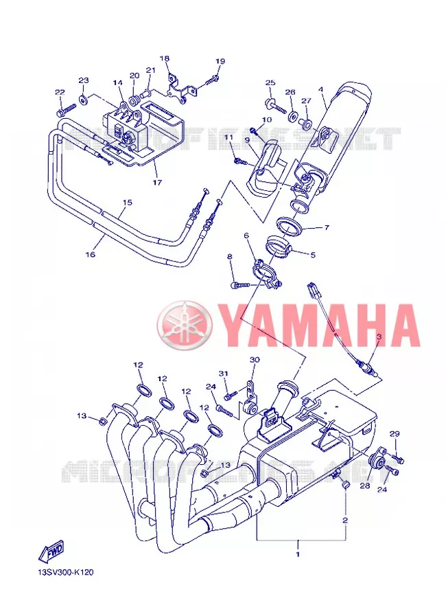 ECHAPPEMENT Yamaha MOTO 600 2012 R6  YZF-R6