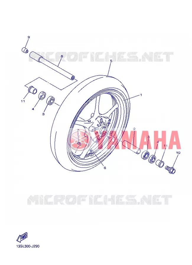 ROUE AVANT Yamaha MOTO 600 2012 R6  YZF-R6
