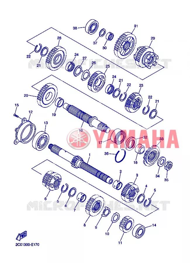TRANSMISSION Yamaha MOTO 600 2012 R6  YZF-R6