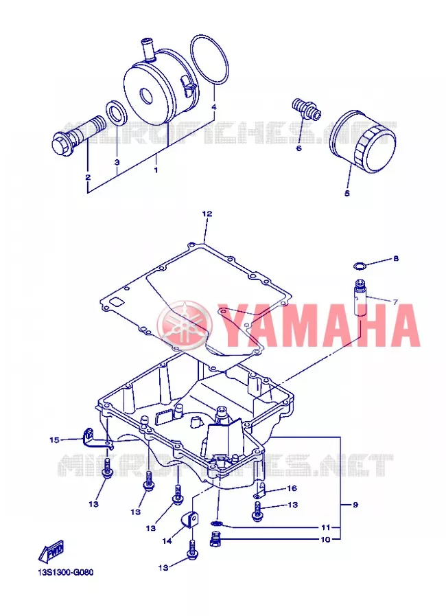 FILTRE A HUILE Yamaha MOTO 600 2012 R6  YZF-R6