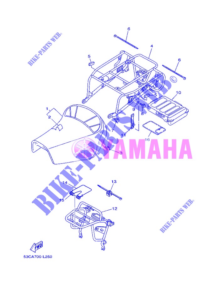 SELLE pour Yamaha AG 200 FE de 2013