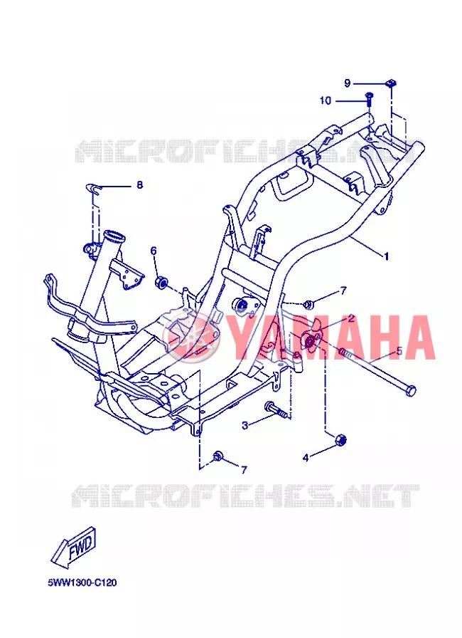 CADRE Yamaha SCOOTER 50 2013 BOOSTER  CW50