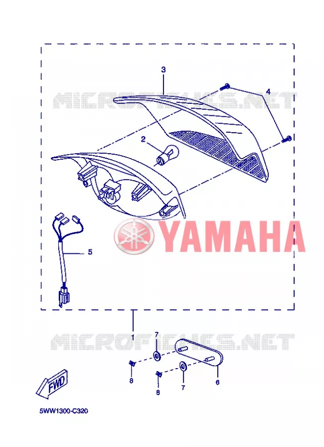 FEU ARRIERE Yamaha SCOOTER 50 2013 BOOSTER  CW50