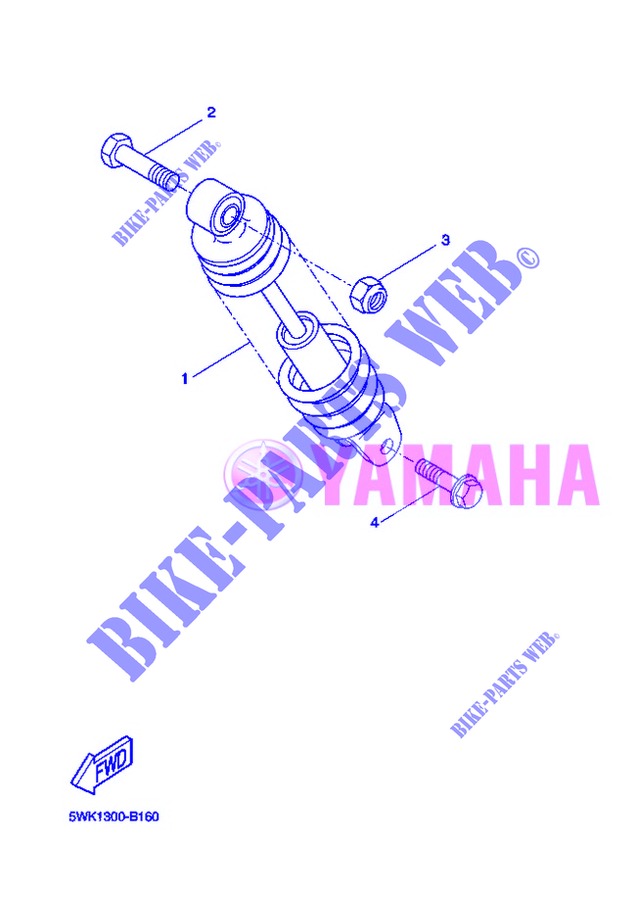 AMORTISSEUR ARRIERE pour Yamaha BOOSTER SPIRIT de 2013