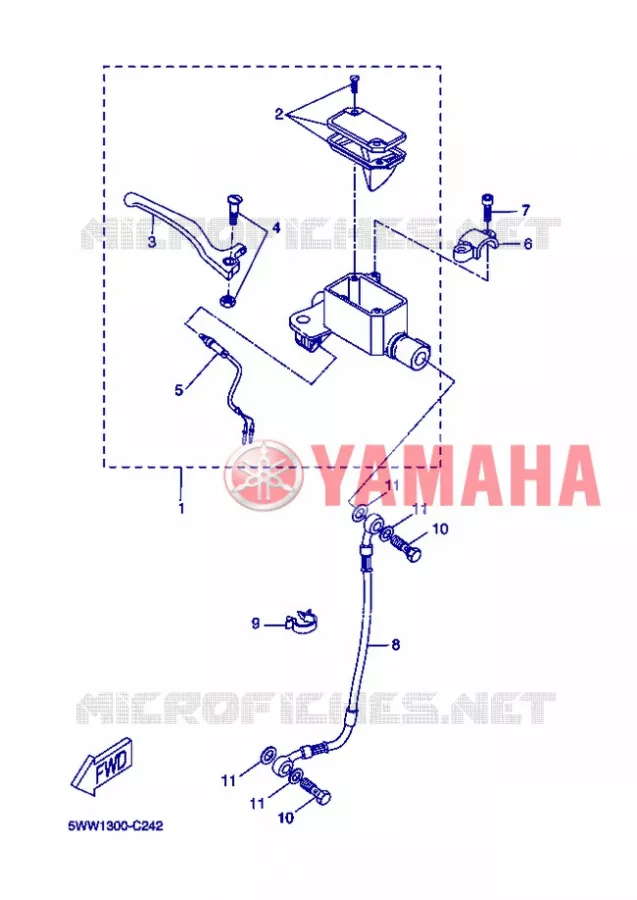 MAITRE CYLINDRE DE FREIN AVANT Yamaha SCOOTER 50 2013 BOOSTER  CW50