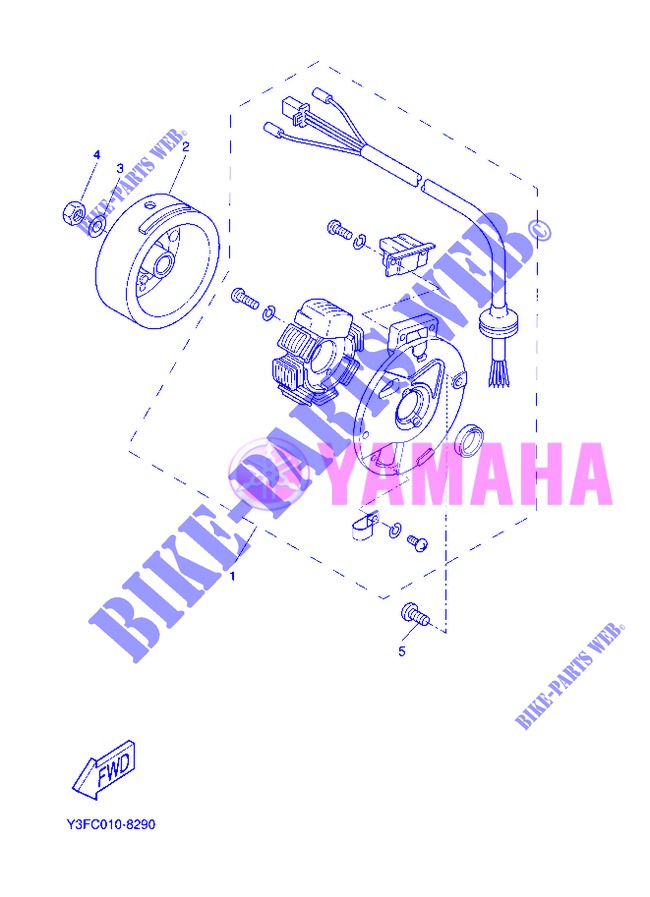 ALLUMAGE pour Yamaha BOOSTER SPIRIT de 2013