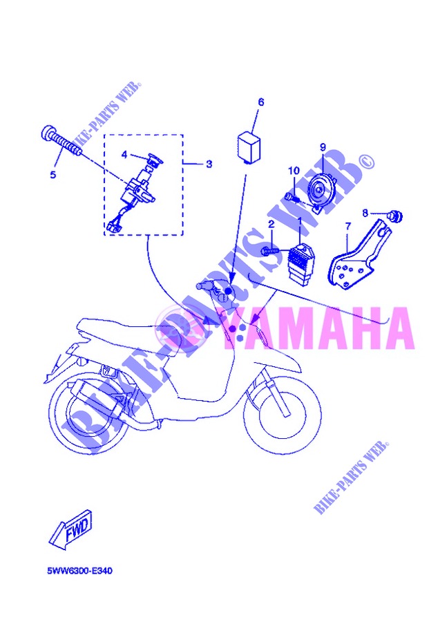 PARTIE ELECTRIQUE 1 pour Yamaha BOOSTER SPIRIT de 2013
