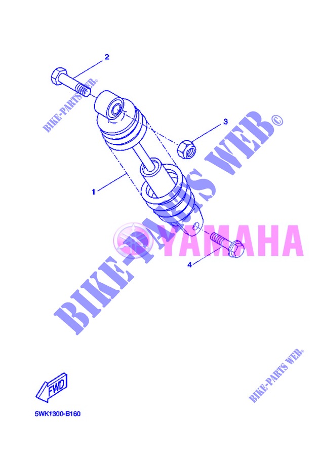 AMORTISSEUR ARRIERE pour Yamaha BOOSTER SPIRIT de 2013
