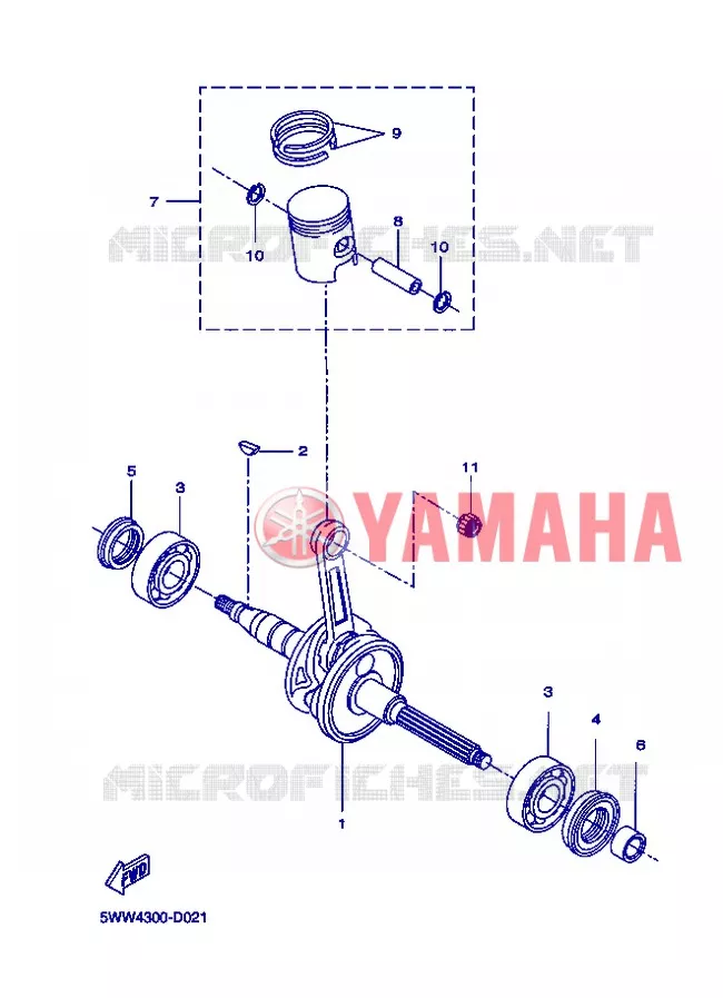 VILEBREQUIN / PISTON Yamaha SCOOTER 50 2013 BOOSTER  CW50