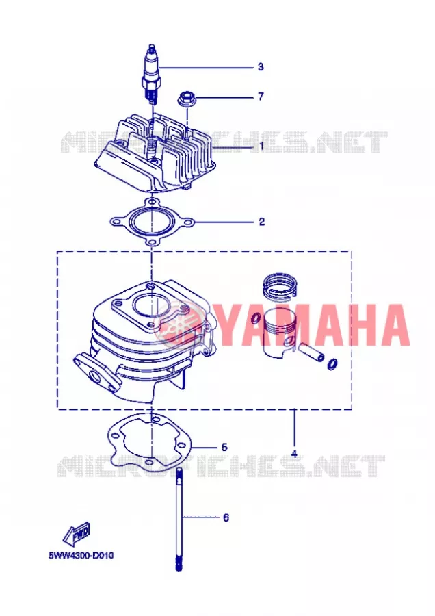 CYLINDRE Yamaha SCOOTER 50 2013 BOOSTER  CW50