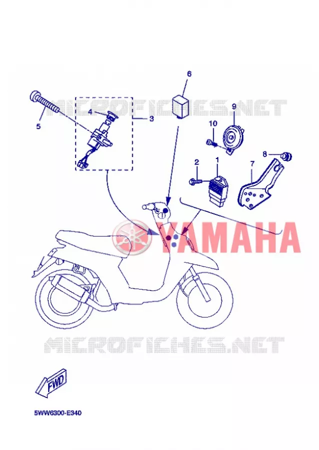 PARTIE ELECTRIQUE 1 Yamaha SCOOTER 50 2013 BOOSTER  CW50