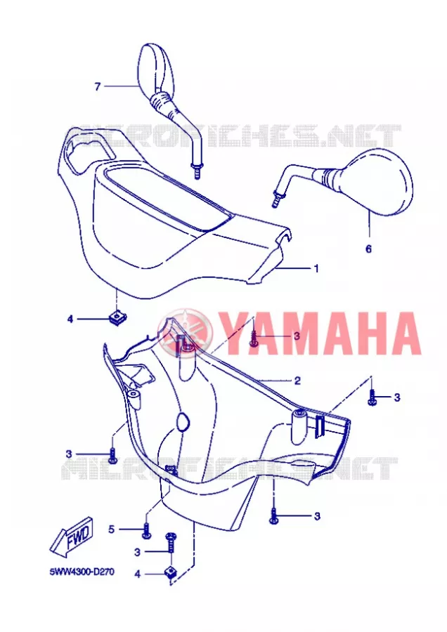 CARENAGES 1  Yamaha SCOOTER 50 2013 BWS  CW50