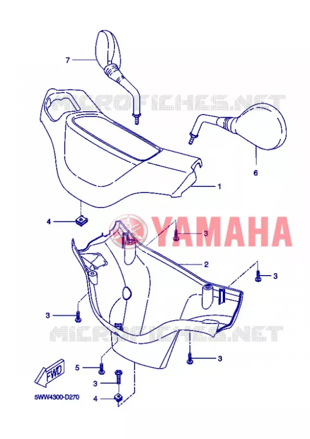 CARENAGES 1  Yamaha SCOOTER 50 2013 BWS  CW50