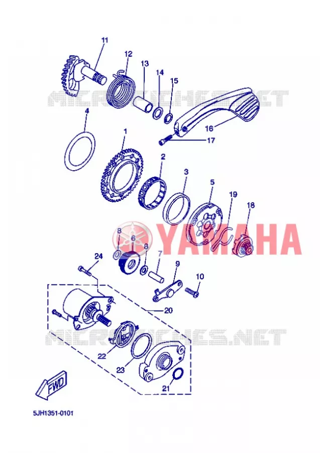 DEMARREUR Yamaha SCOOTER 50 2013 BWS  CW50