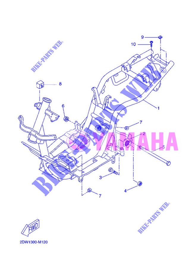 CADRE pour Yamaha BWS EASY de 2013