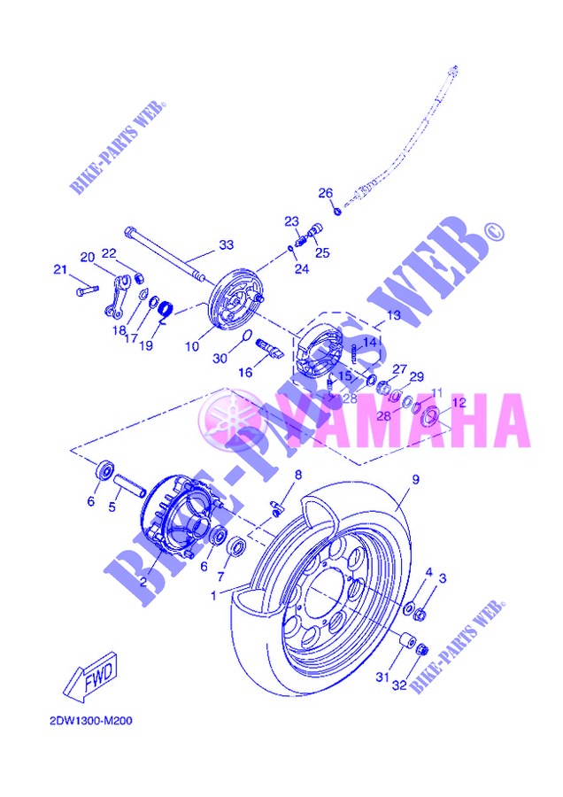 ROUE AVANT pour Yamaha BWS EASY de 2013