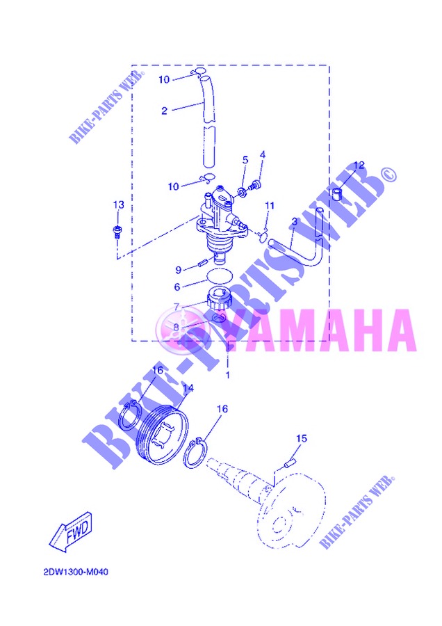 POMPE A HUILE pour Yamaha BOOSTER ONE de 2013