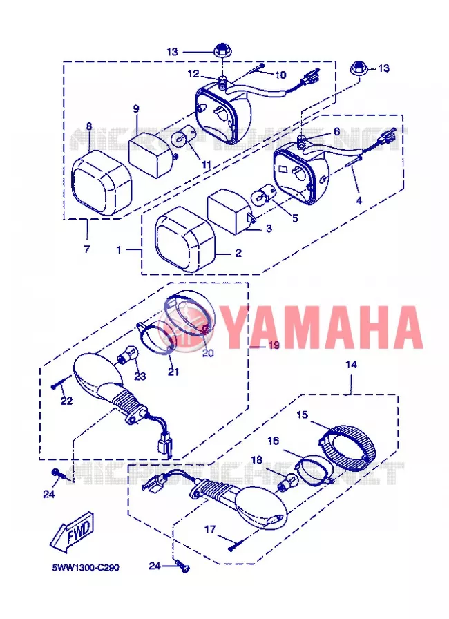 CLIGNOTANT Yamaha SCOOTER 50 2013 BOOSTER  CW50L
