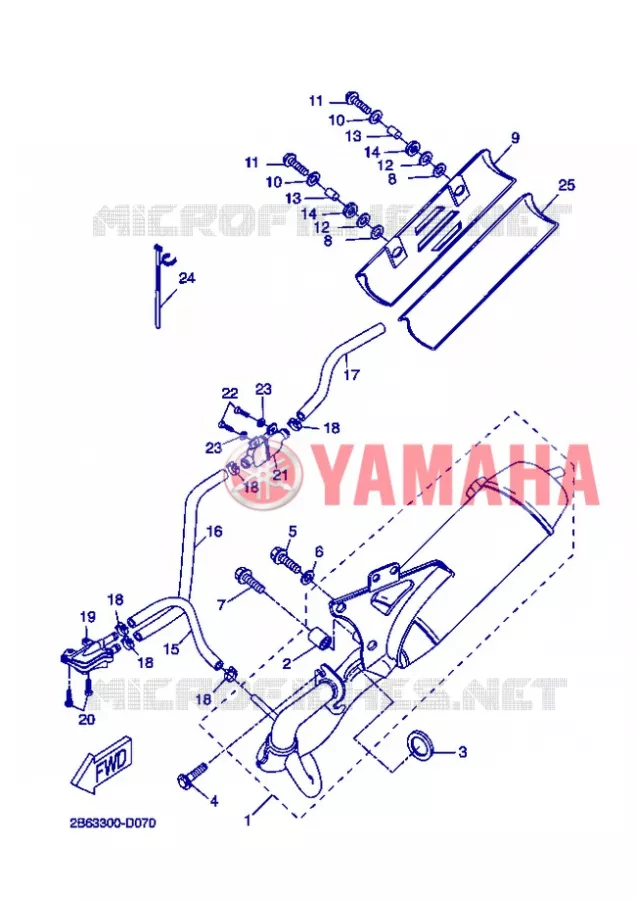 ECHAPPEMENT Yamaha SCOOTER 50 2013 BOOSTER  CW50L