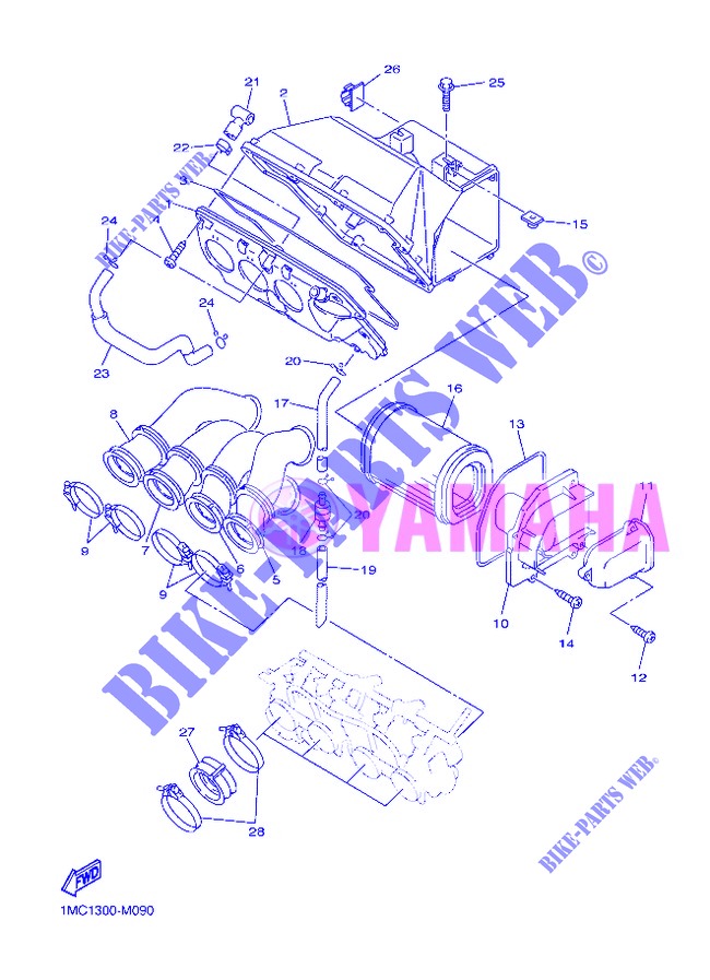 ADMISSION pour Yamaha FJR1300A de 2013