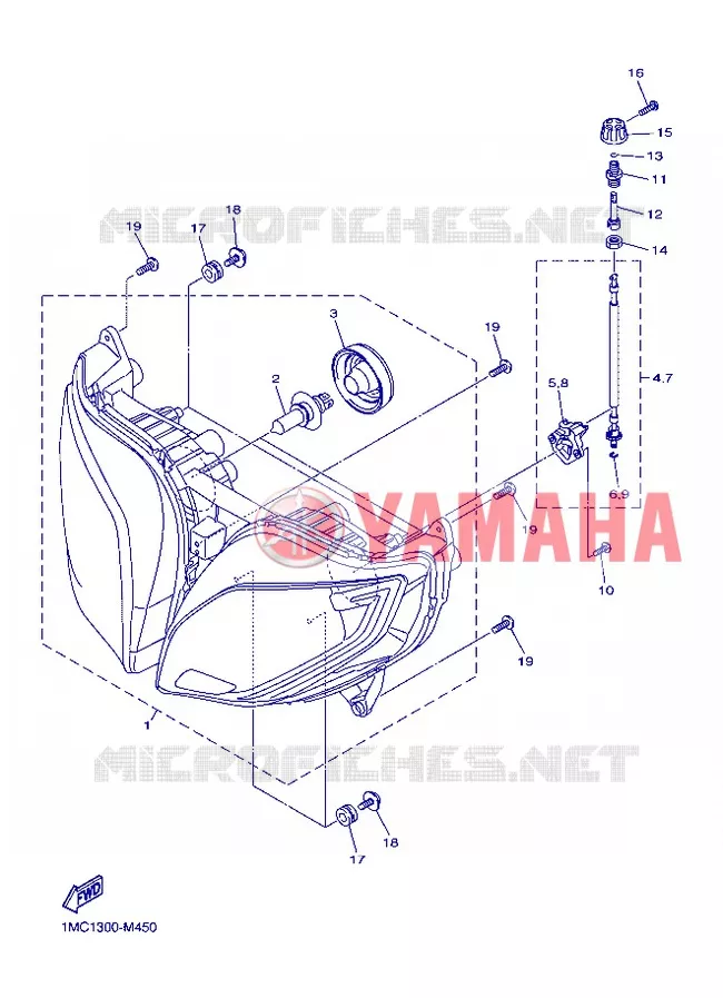 PHARE  Yamaha MOTO 1300 2013 FJR ABS  FJR1300A