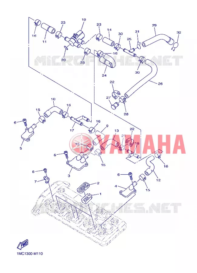 SYSTÈME D'ADMISSION D'AIR AIS Yamaha MOTO 1300 2013 FJR ABS  FJR1300A