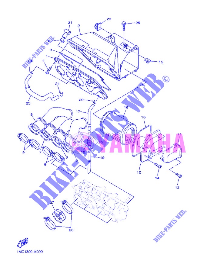 ADMISSION pour Yamaha FJR1300A de 2013