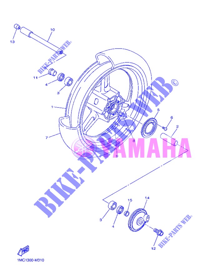 ROUE AVANT pour Yamaha FJR1300A de 2013