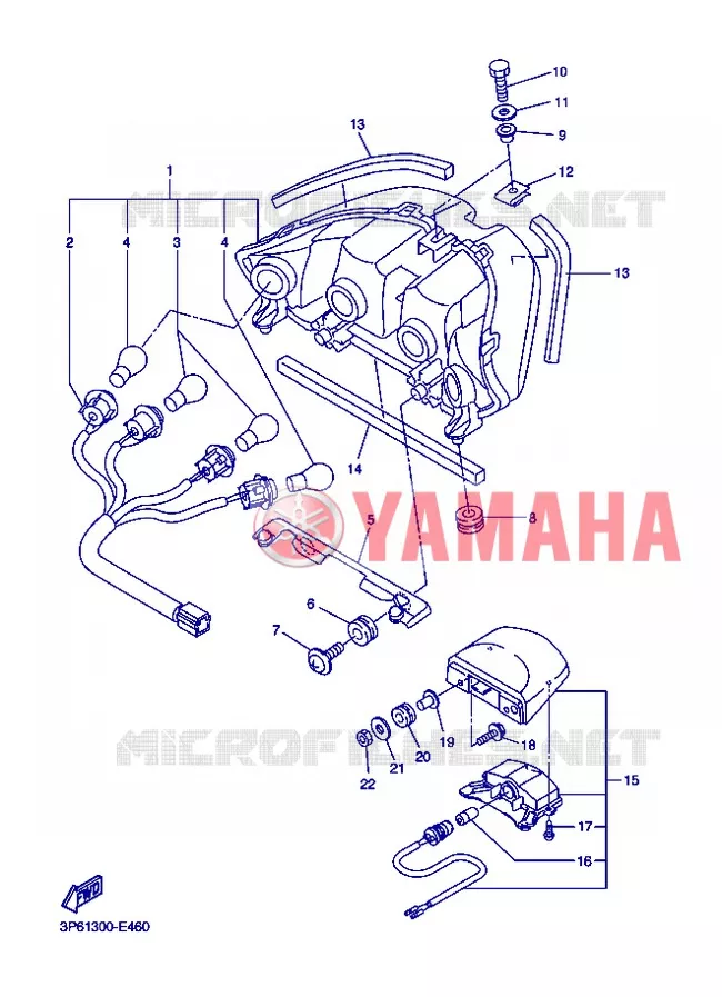 FEU ARRIERE Yamaha MOTO 1300 2013 FJR AS ABS  FJR1300AS