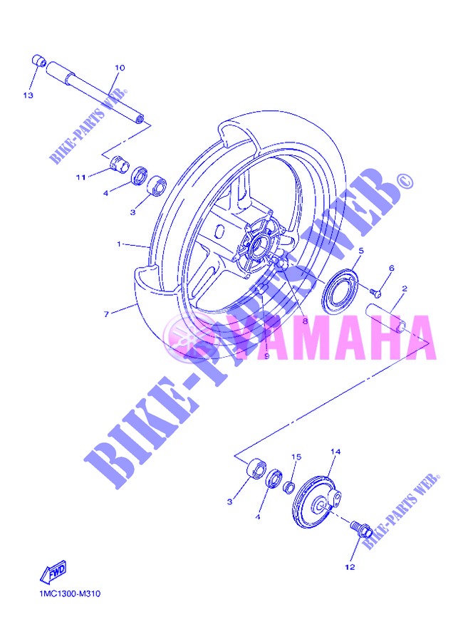 ROUE AVANT pour Yamaha FJR1300AS de 2013