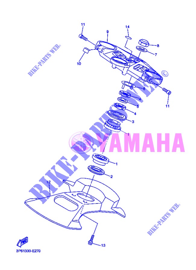 DIRECTION pour Yamaha FJR1300AS de 2013