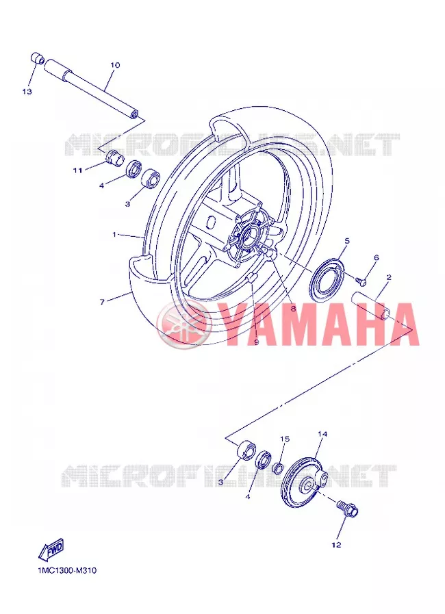 ROUE AVANT Yamaha MOTO 1300 2013 FJR AS ABS  FJR1300AS