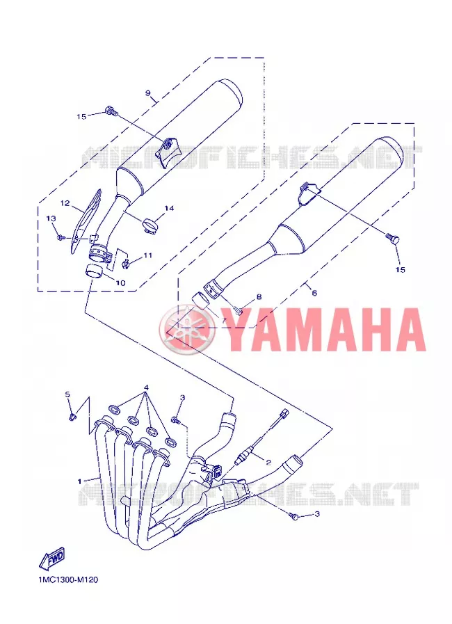ECHAPPEMENT Yamaha MOTO 1300 2013 FJR AS ABS  FJR1300AS