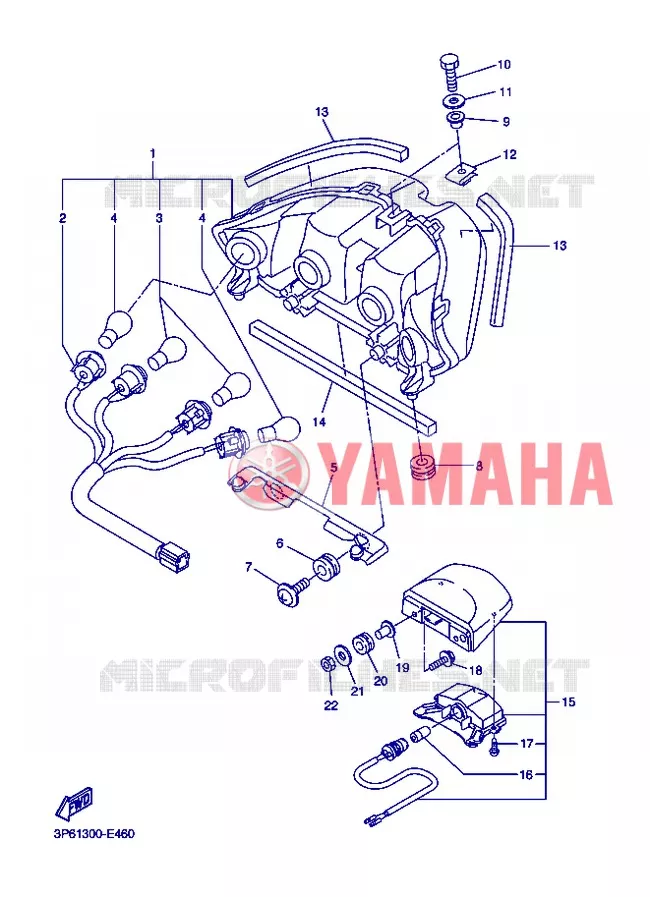 FEU ARRIERE Yamaha MOTO 1300 2013 FJR AS ABS  FJR1300AS