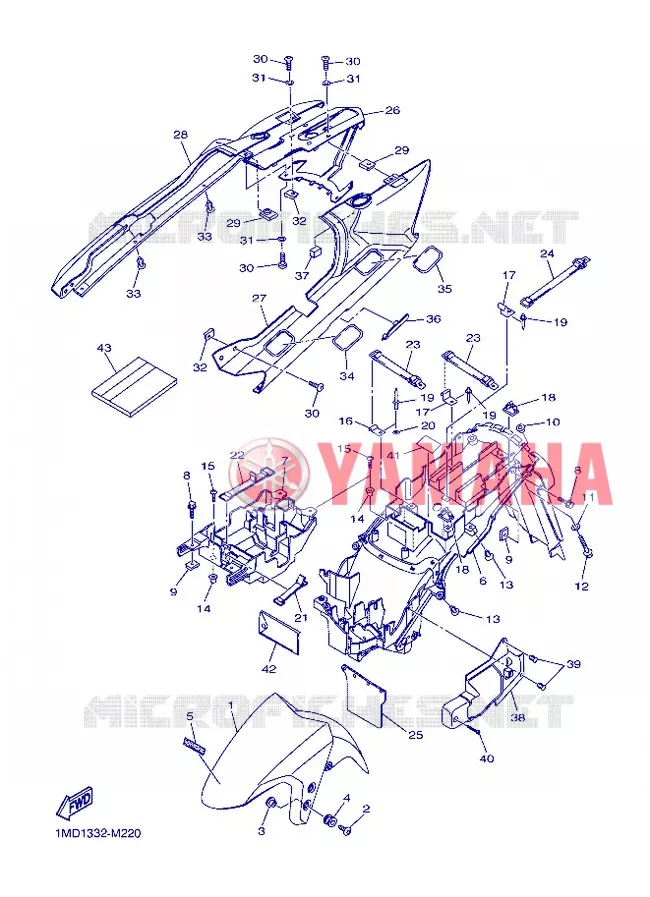 GARDE BOUE Yamaha MOTO 1300 2013 FJR AS ABS  FJR1300AS