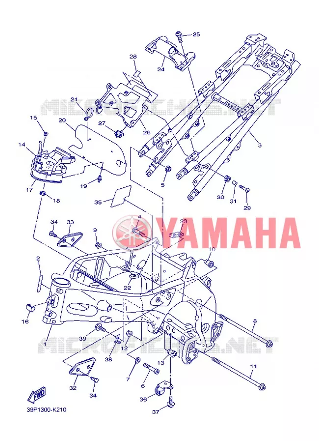 CADRE Yamaha MOTO 800 2013 FZ8  FZ8-N