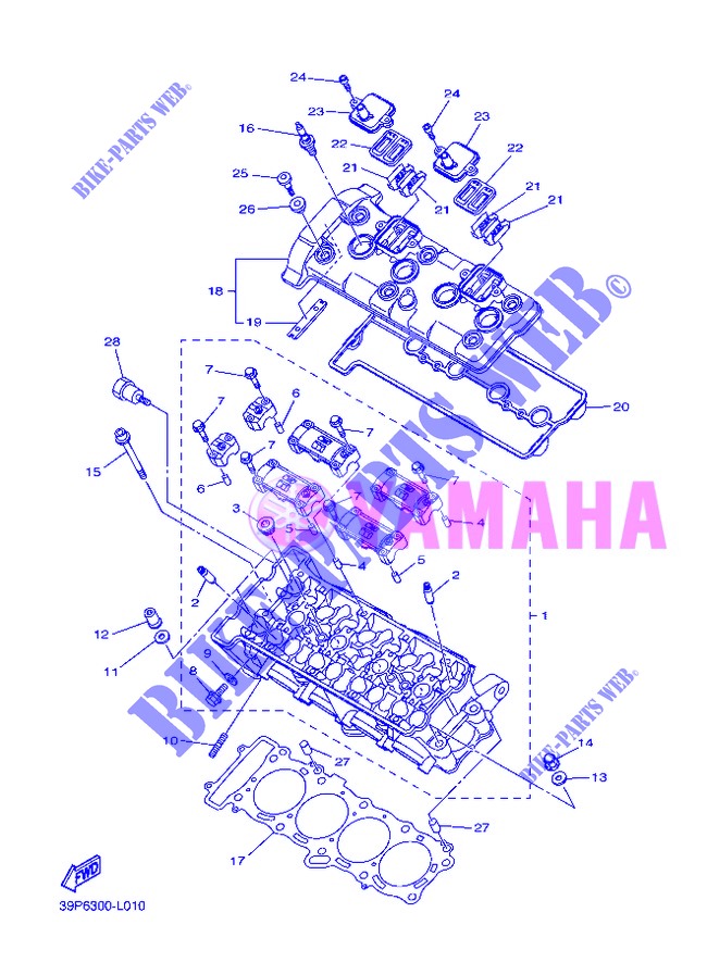 CULASSE pour Yamaha FZ8N de 2013