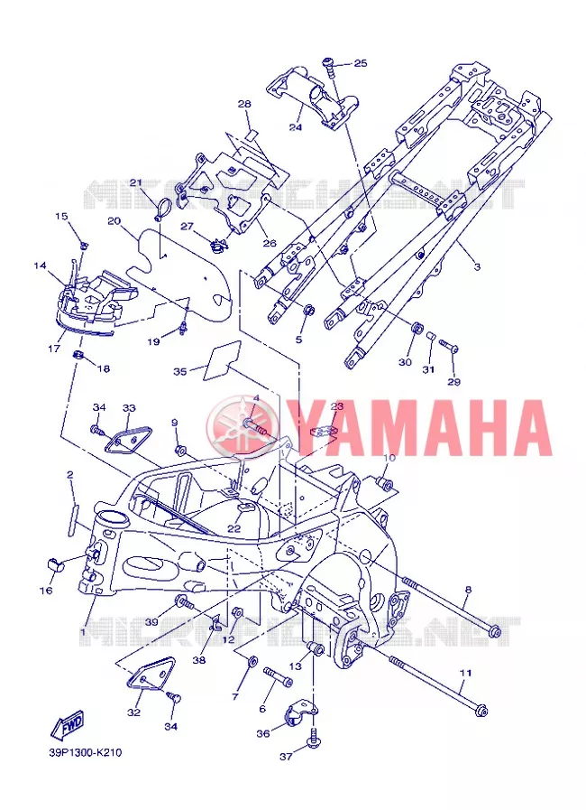 CADRE Yamaha MOTO 800 2013 FZ8  FZ8-N