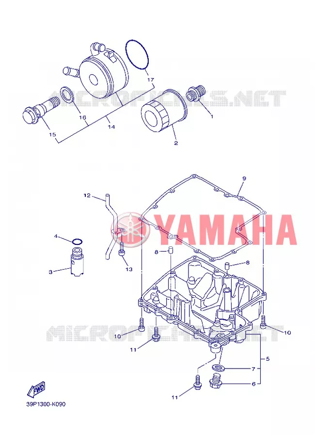 FILTRE A HUILE Yamaha MOTO 800 2013 FZ8  FZ8-N