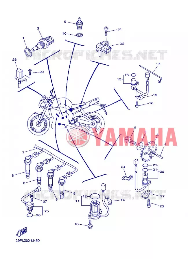 PARTIE ELECTRIQUE 1 Yamaha MOTO 800 2013 FZ8  FZ8-N