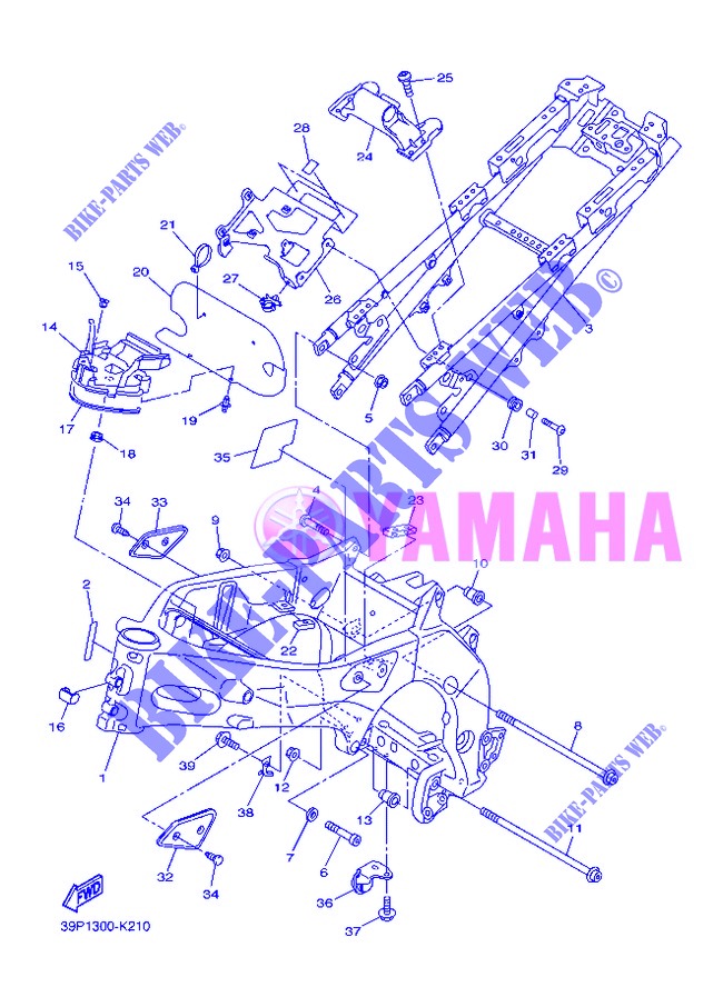 CADRE pour Yamaha FZ8N de 2013