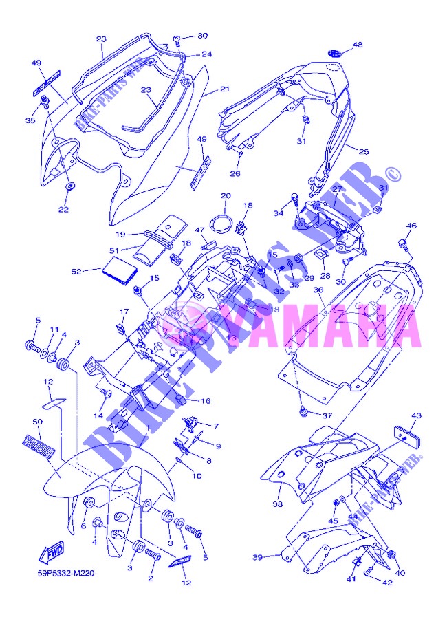 GARDE BOUE pour Yamaha FZ8NA de 2013