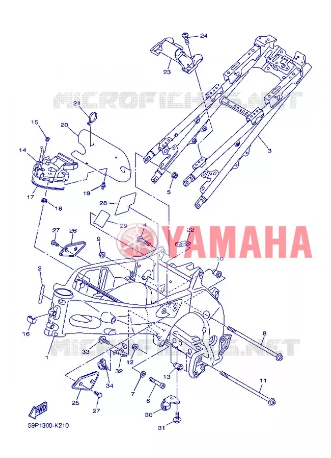 CADRE Yamaha MOTO 800 2013 FZ8 ABS  FZ8-NA